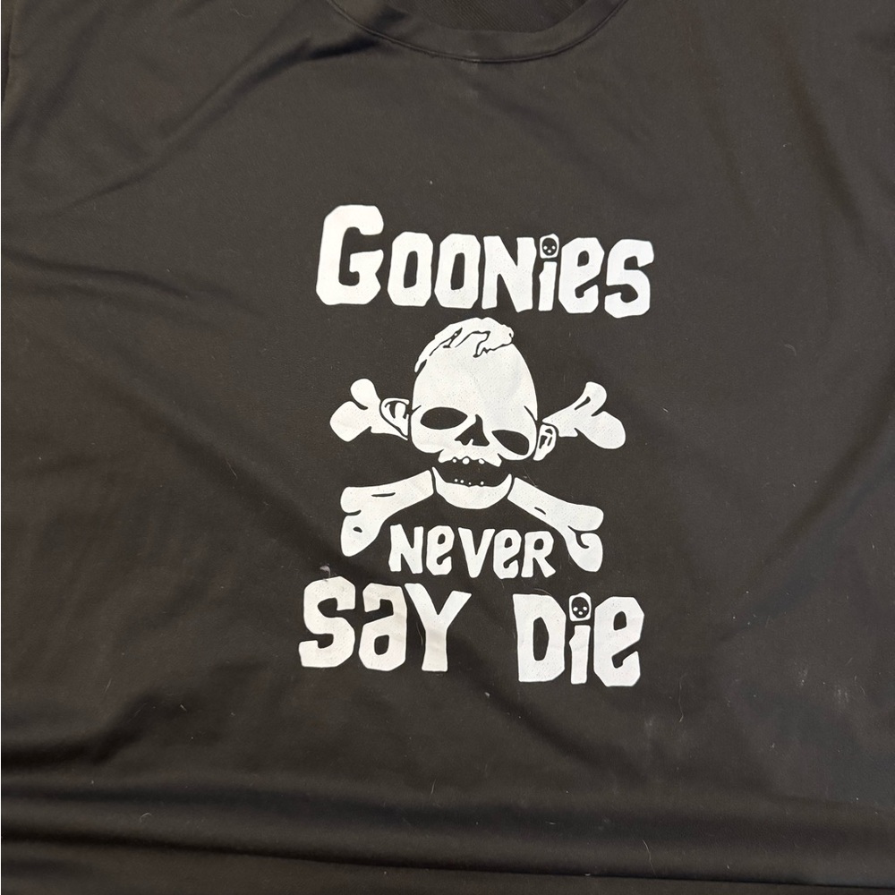 Black Graphic Tee with Skull Design